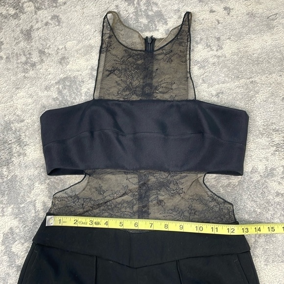 Noam Hanoch Nikka Bandeau Lace Cut Out Jumpsuit Black ASO Taylor Swift Sz 2 - Picture 13 of 16